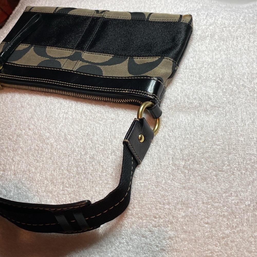 Coach Black and Gray Mini Bag with adjustable strap closure - Picture 11 of 13